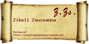 Zikeli Zsuzsanna névjegykártya